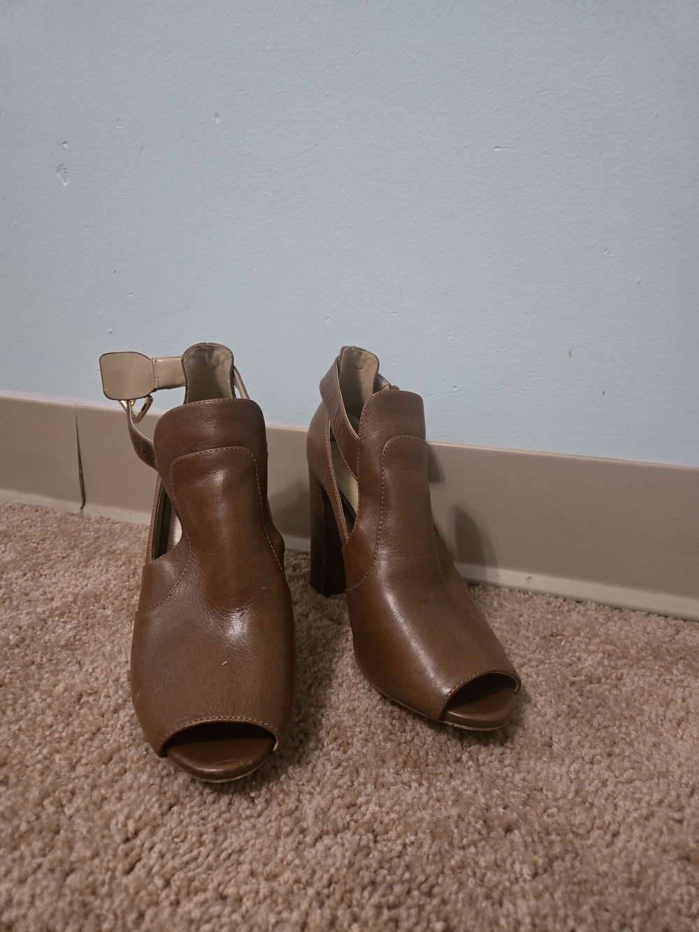 Women’s Brown Michael Kors Peep-Toe Bootie